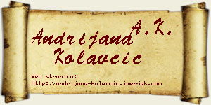 Andrijana Kolavčić vizit kartica
